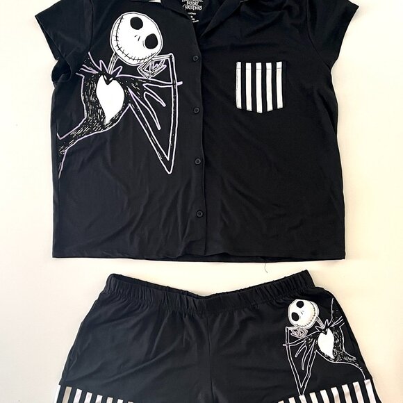 Disney Nightmare Before Christmas Jack Skellington Pajama Set Size M (8-10) - Picture 1 of 8